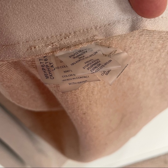 CALVIN Klein Long Waterfall Tan Faux Suede Drape Vest in Small - Picture 8 of 12